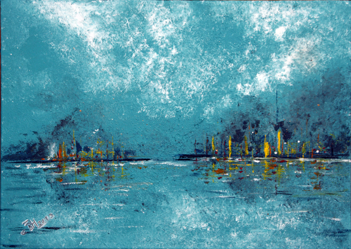 'Dämmerung' Acryl auf Keilrahmen, 50 x 70cm, 2013 'Dämmerung' Acryl auf Keilrahmen, 50 x 70cm, 2013