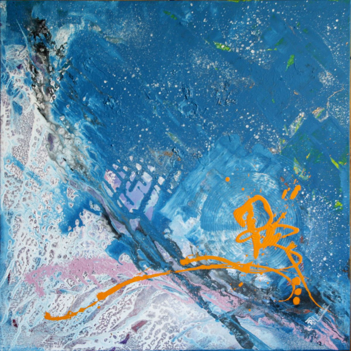 Der Geschmack von Salz und Meer" in kühlen Farben Gemälde