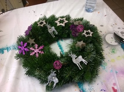 Lenas selbst gebundener Türkranz.